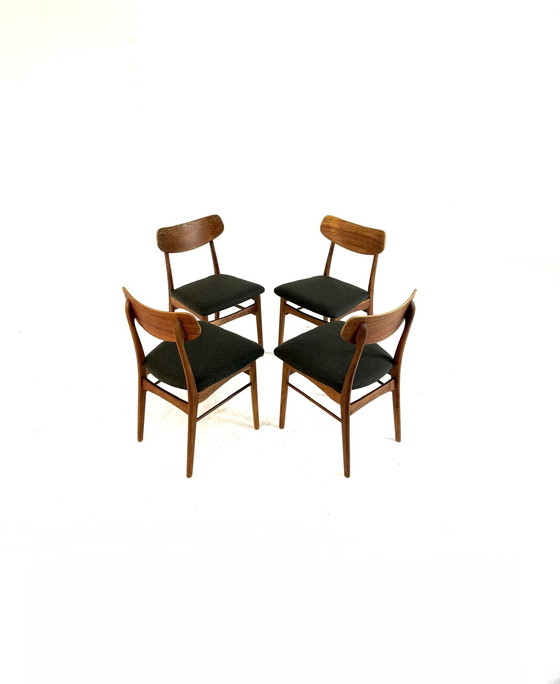 Image 1 of 4x sedie da sala da pranzo restaurate, Farstrup Møbler '60