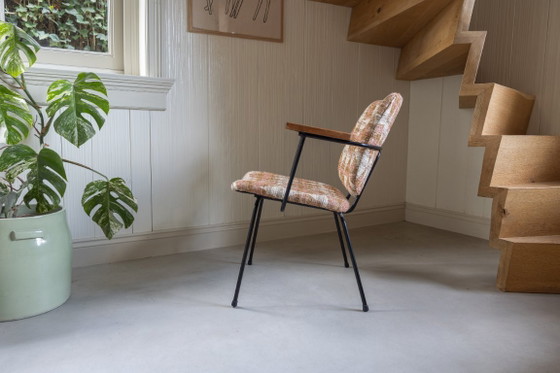 Originele Vintage Gispen Professioneel Gerestaureerd en Gestoffeerd in Nobilis Stof – Fauteuils, Metal (photo 5 of 9)