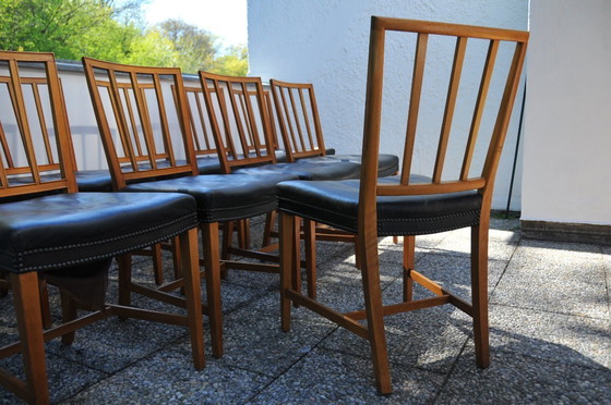 Image 1 of 10 sillas Josef Frank Svenskt Tenn modelo antiguo 620 de madera de nogal