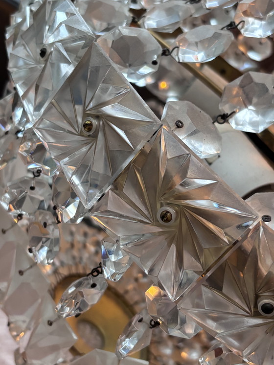 Image 1 of Bellissimo lampadario antico con gocce di cristallo