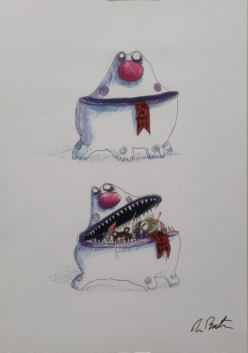 Tim Burton – I’m a Toy Box – Signed Official Limited Edition Print – 20×30 cm