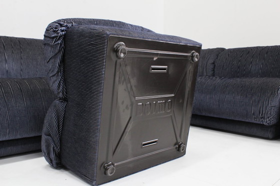 Image 1 of Vintage Italiaanse modulaire bank Doimo Salotti jaren 70 set van 7