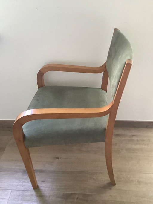 6 x Molteni Resiedo Stoelen – eetkamerstoelen, Textile, Wood (photo 2 of 6)