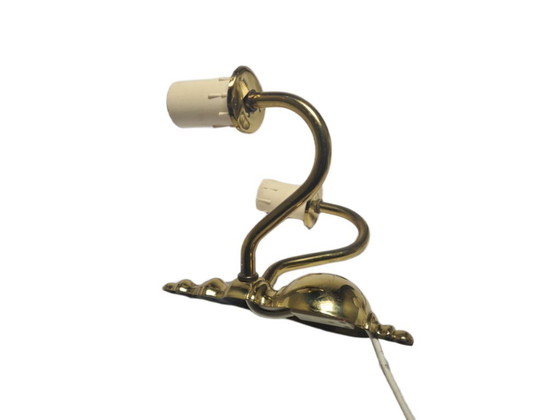 Two-Armed Wall Lamp, Sweden, 1970s – Wall lights, Brass (photo 6 of 8)