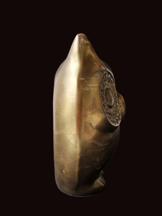Image 1 of Caravell Design - Grootste maat koperen uil - 1736 gram!