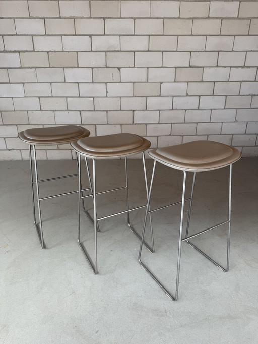 3x Cappellini Hi Pad stool by Jasper Morrison