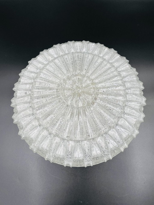 Plafonnier en verre relief sablé RZB