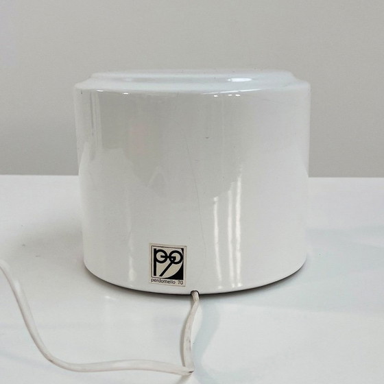Image 1 of White Stacking Ceramic Table Lamp from Perdomello 70 Italy, 1970s