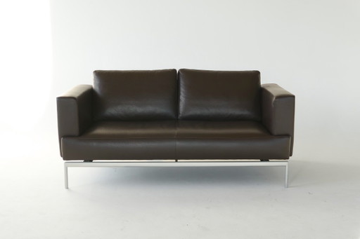 Divano di design FSM EASY | Pelle spessa a sigaro