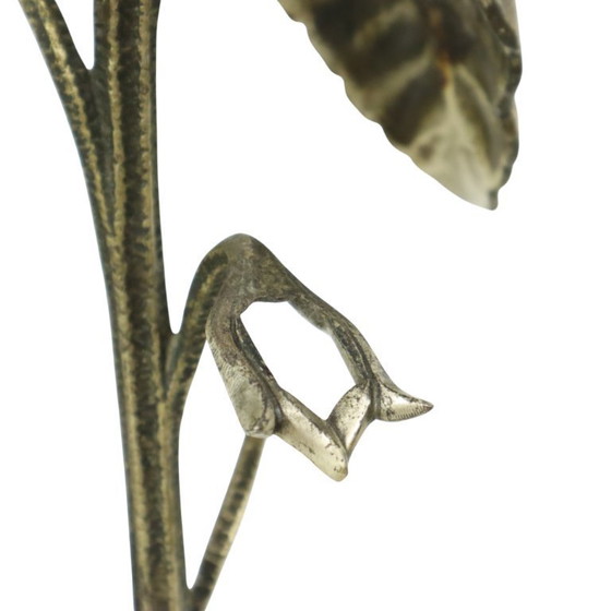 Image 1 of Grote Zonnebloem Asbak Verzilverd Brons S. Agudo