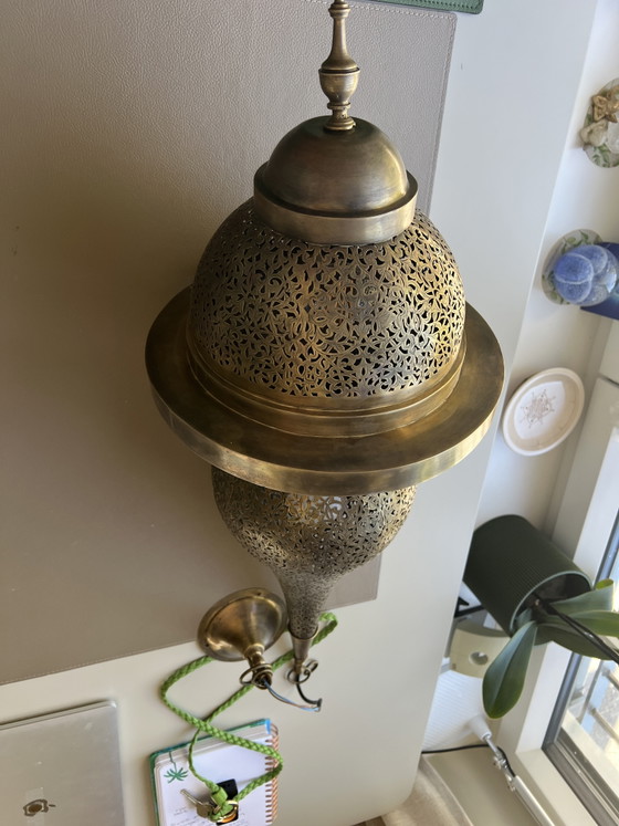 Marrokanische Messinglampe handgefertigt – Pendelleuchten, Brass (photo 5 of 6)