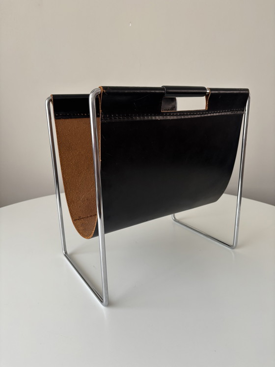 Image 1 of Porte-revues en cuir Dadime/Brabantia 1970