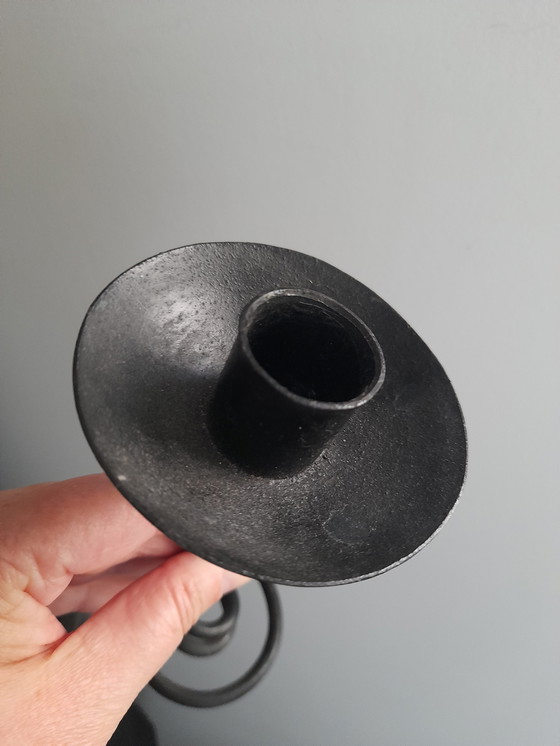 Image 1 of Kerzenhalter aus Schmiedeeisen mit Kobra-Schlange