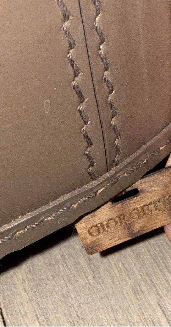 Giorgietti sofa 2 x, Giorgetti, Leather, Textile, Brown (photo 4 of 5)