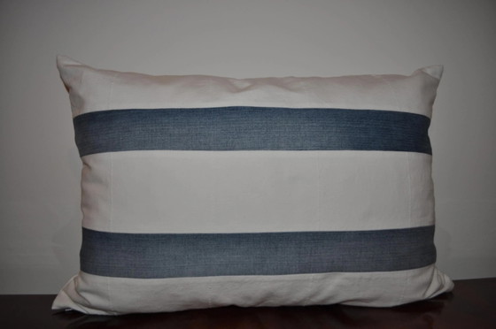 Vintage Striped Cushions, Set of 2 – Pillows, Cotton, Rustic (photo 5 of 6)