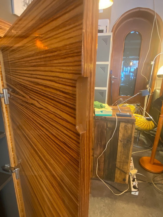 Image 1 of Unique wall unit in zebrano wood