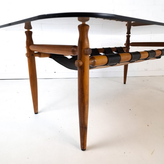 Image 1 of Vintage Danish design coffee table 1970s teak/glass