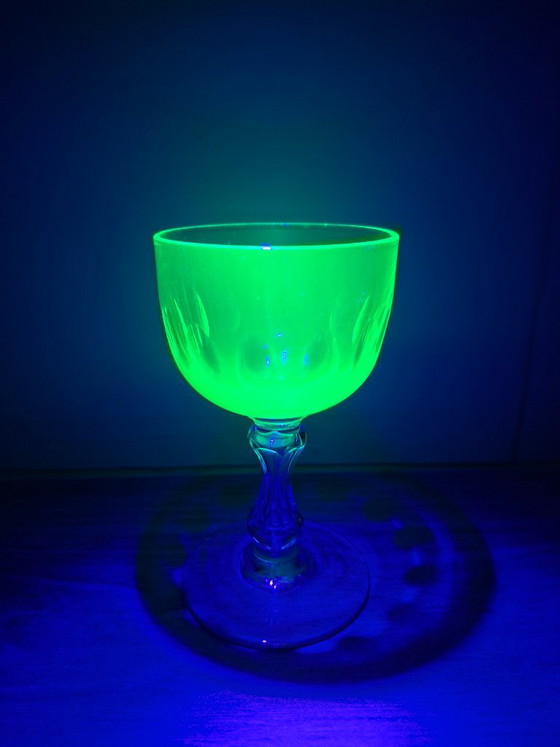 Val Saint Lambert - Drinkware Set (12) - Crystal - Uranium/Anna Glass – Glass & Decanter (photo 6 of 10)