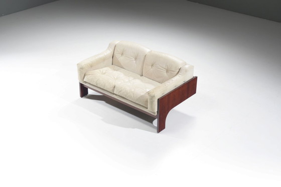 Image 1 of Splendido divano vintage Oriolo in pelle disegnato da Claudio Salocchi per Sormani, anni '60.