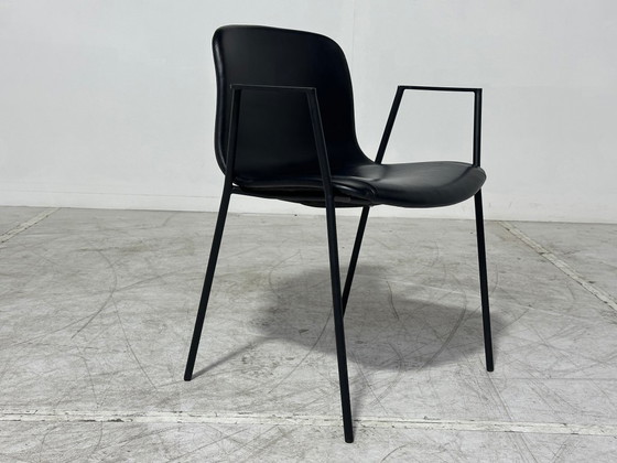 6 sedie HAY About A Chair AAC 19 - Hee Welling - pelle nera - design danese – Sedie da pranzo, Leather, Metal (photo 2 of 6)