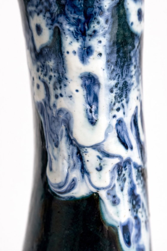 Image 1 of Vaso vintage Vallauris Fat Lava – ceramica francese, monofloreale, design moderno anni '60