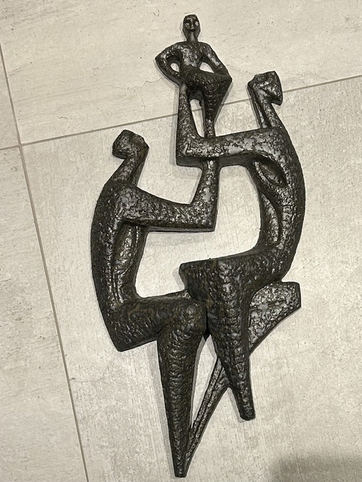 Paul Vermeire brutalista degli anni settanta wandpaneel keramiek