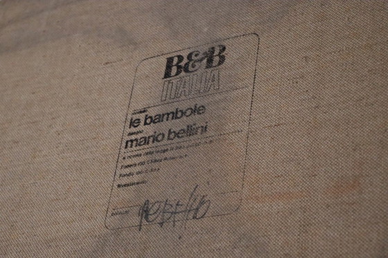 Le Bambole sofa in velvet By Mario Bellini For B&B Italia, 1970s, 2 seaters, Beige, Vintage (photo 17 of 17)