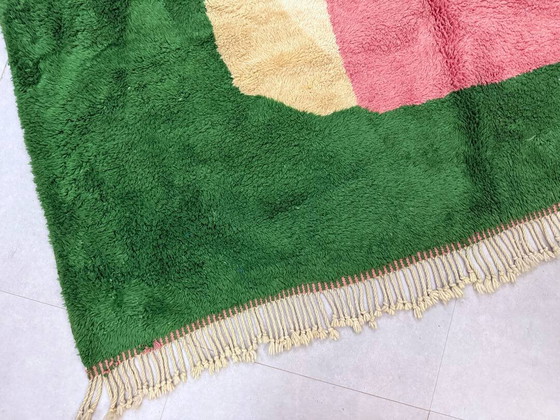 Alfombra marroquí verde a medida 2.5/1.6 – Wool, Cotton, Modern (photo 10 of 11)