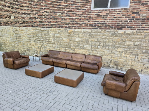 Modular sofa vintage 60s 70s loft studio armchair leather sofa leather armchair Mid - Century