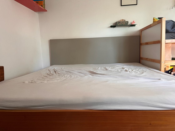 UNIDORM Douglas Fir Wooden Bed with Headboard 180x200 cm – Bartmann, Double beds (photo 5 of 6)