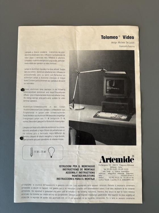 Image 1 of Vidéo d'Artemide Tolomeo