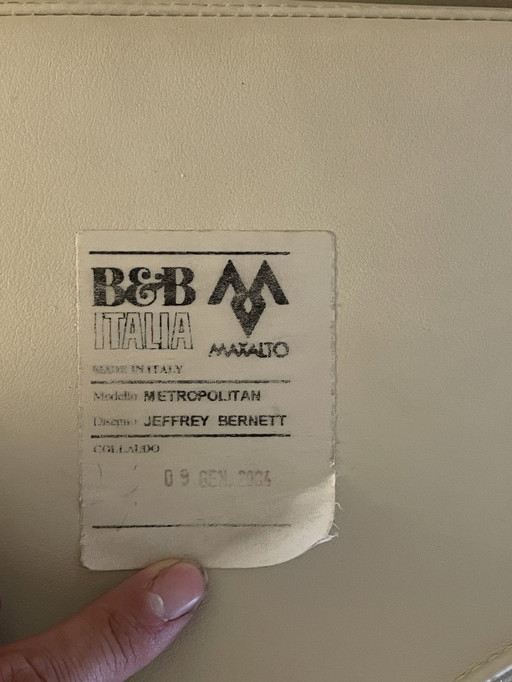 B & B Italia Metropolitian armchair by Jeffrey Benett, from 2004. Includes ottoman.