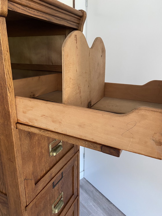 Image 1 of Classeur en chêne vintage | commode | cabinet de notaire