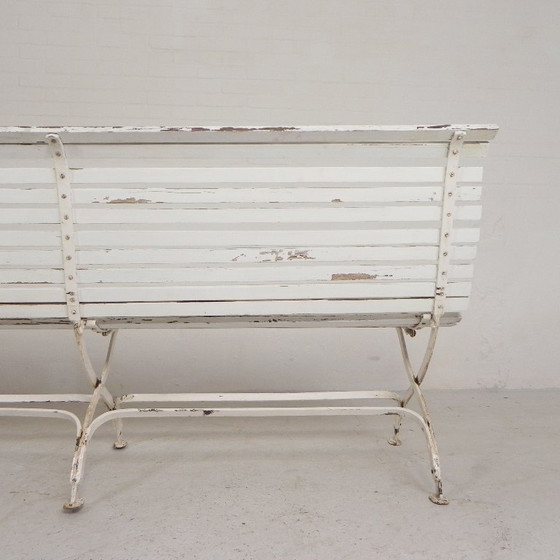 Tuinbank, Lattenbank, Inklapbaar 2 Meter Lang, Jaren 30 – 3-5 zitsbanken, Wood, Iron (photo 13 of 30)