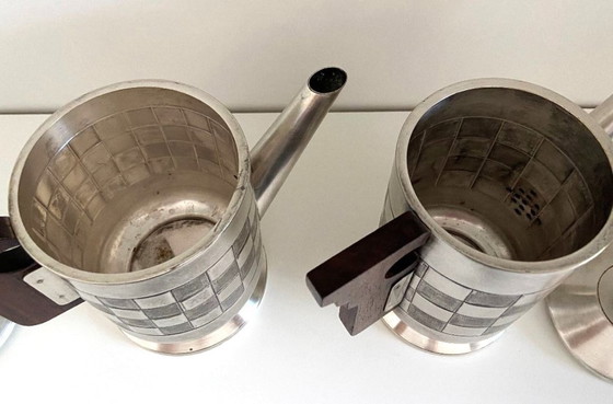 Image 1 of Tea & Coffee Service Pieces Silverware Silver Plated Metal Art Deco Hallmarked A.S.