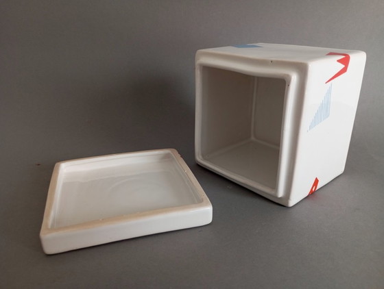 Image 1 of Boîte en céramique Drevounia Czechoslovakia avec couvercle - Modernisme tchèque, années 1970
