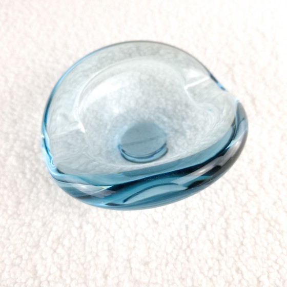 Image 1 of Vintage Holmegaard small bowl Per Lutken light blue glass