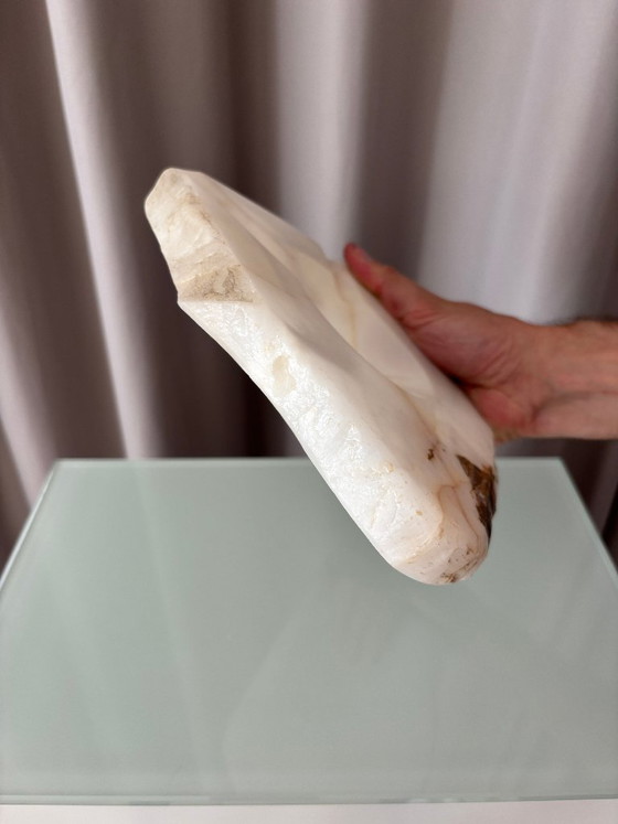 Vintage sculpturale onyx asbak/opbergbakje – zware natuursteen – Schalen, Marble (photo 10 of 11)