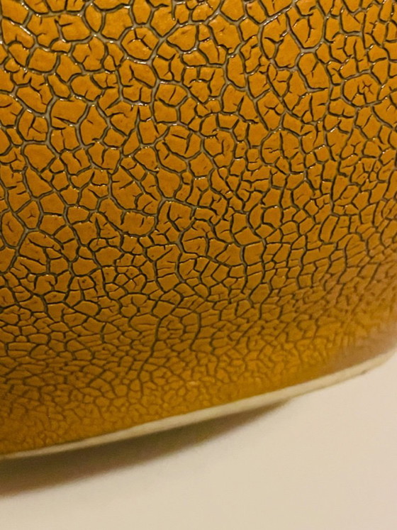 Image 1 of Henders & Hazel belly vase - crackle ceramic - warm ochre tint