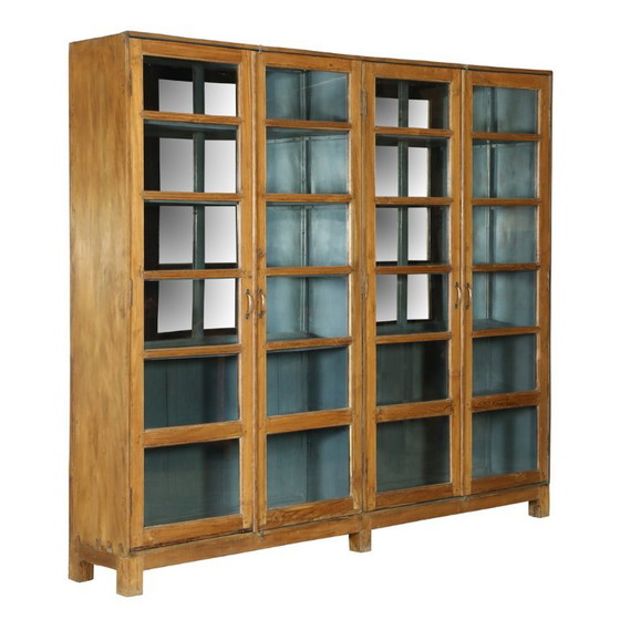 Display Cabinet with 4 Doors and Mirror – Glass, Metal (photo 6 of 9)