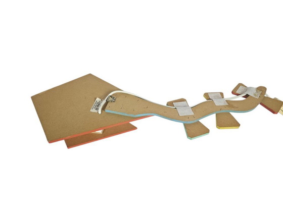 Image 1 of Schatjes B.V. design - Made in Holland - wandlamp - hout - 80's