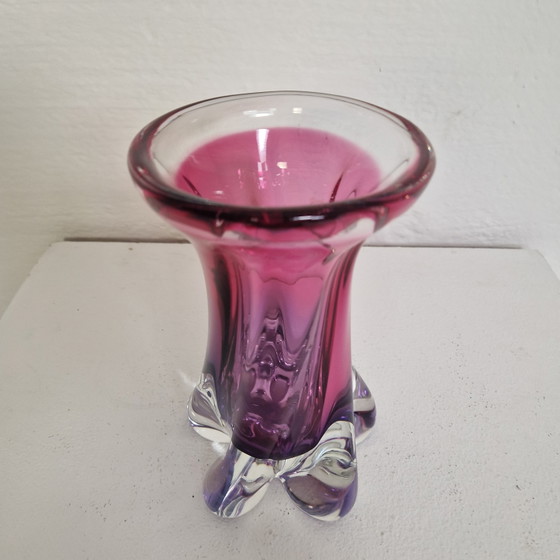 Image 1 of Pink/purple Murano vase