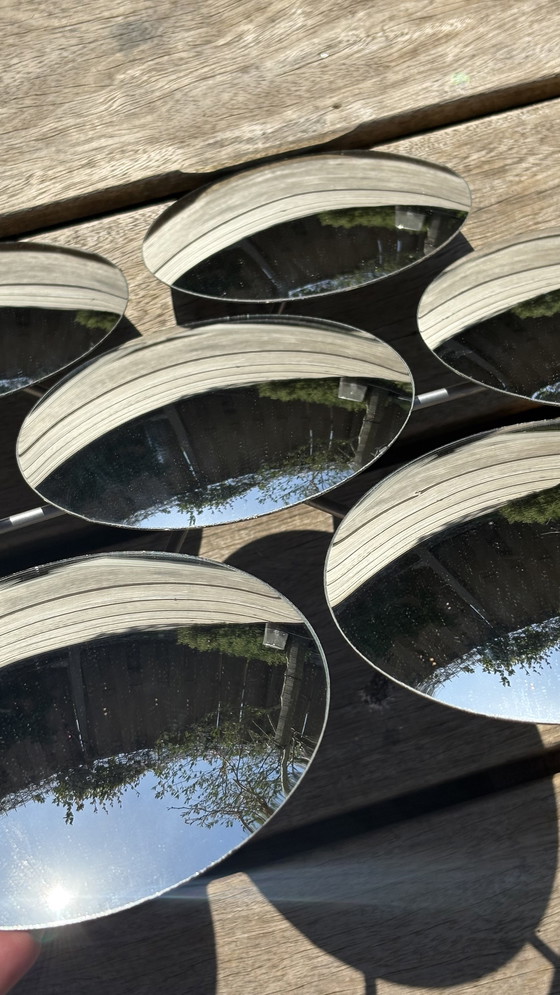 Image 1 of Vintage design spherical glass mirror round flower shape Bubble Mirror