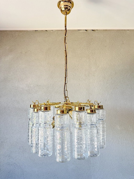 Lampe suspendue vintage Glashütte Limburg