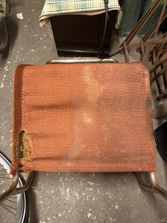 Fauteuil tubulaire patiné 2 Bas Van Pelt en métal et sisal – Textile (photo 6 of 18)