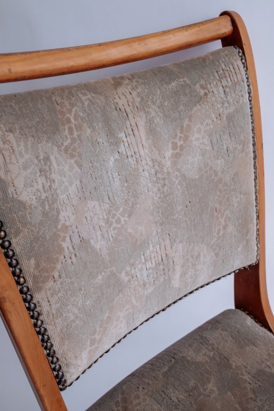 Image 1 of Set Van 4 Vintage Houten Eetkamerstoelen