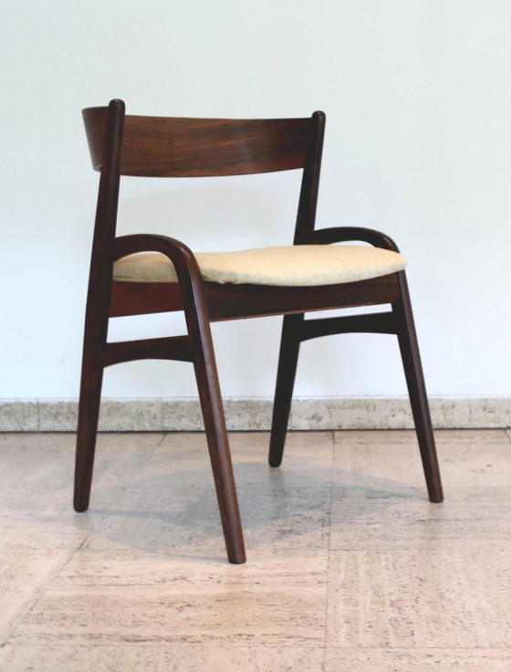 Image 1 of Set aus sechs skandinavischen Palisanderstühlen, Dänemark, 60er Jahre.