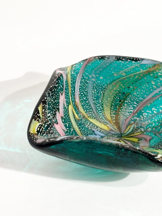 Cenicero de cristal de Murano verde de los años 70 – Objetos decorativos, Murano Glass (photo 11 of 14)