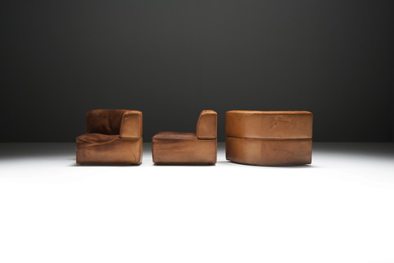 Image 1 of Perfect Patinated DS-15 Modular Sofa by Team De Sede for De Sede Swiss
