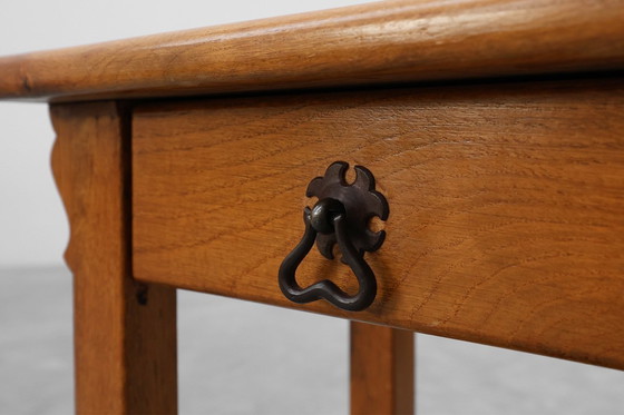 Image 1 of Set di 2 comodini vintage in rovere massello, Francia ca. 1960